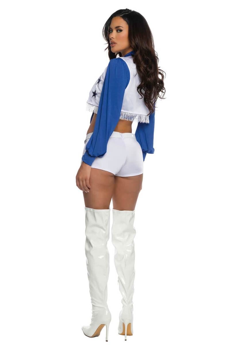 Dallas Touchdown Tease Costume Blue White Back