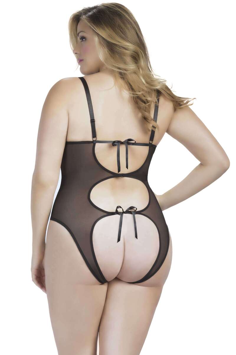 Tied Elegance Lace Plus Size Teddy