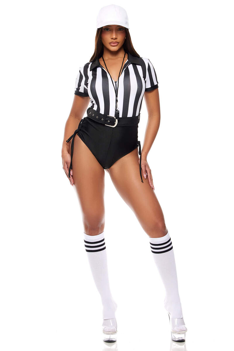 Time Out Referee Costume Black/White Front