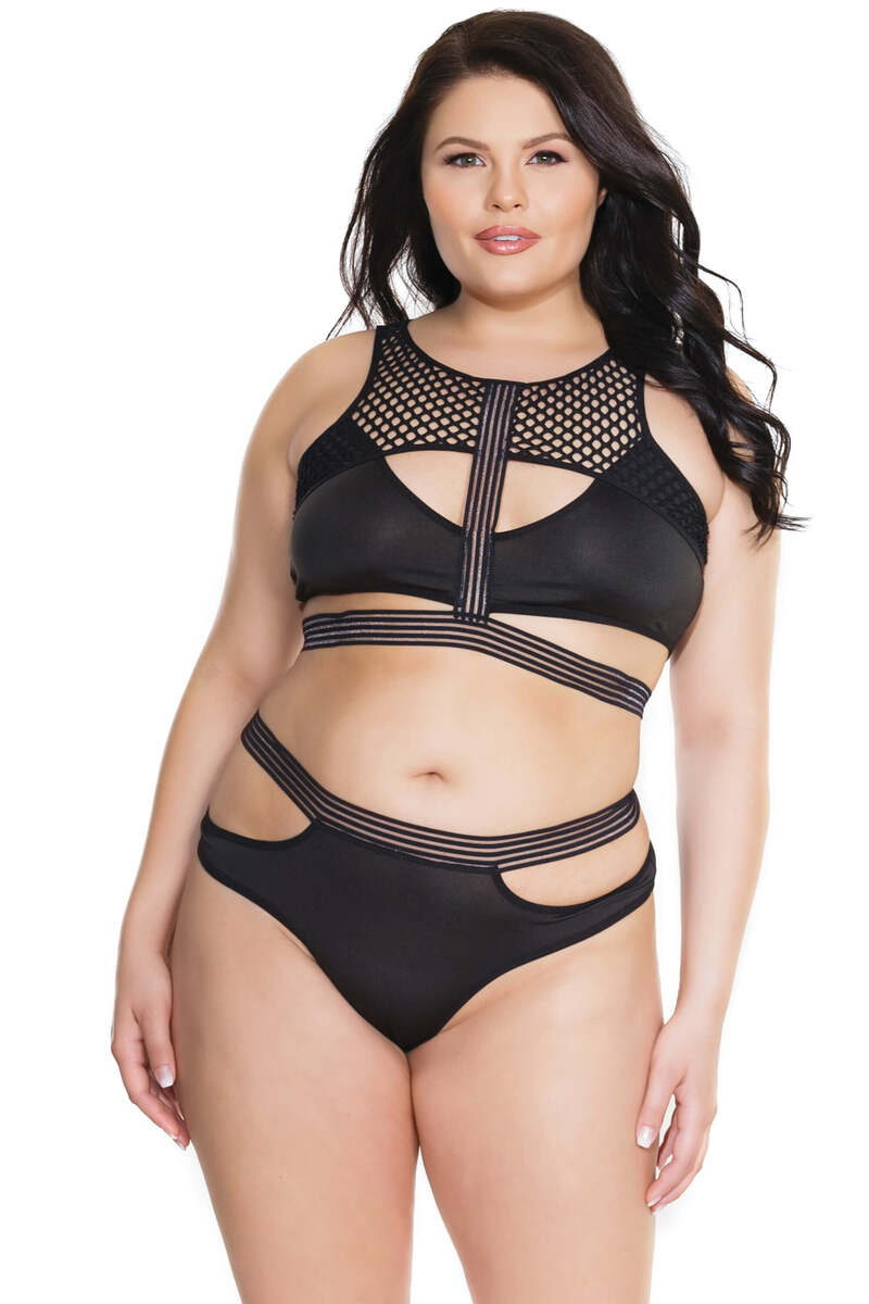 Plus Size Sporty Bra & Panty Set