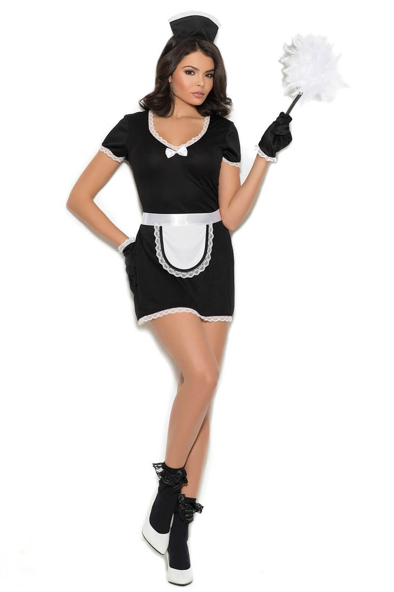 Plus Size Flirty French Maid Costume
